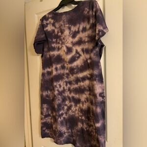 Sonoma Purple Tie-Dye T-Shirt Dress